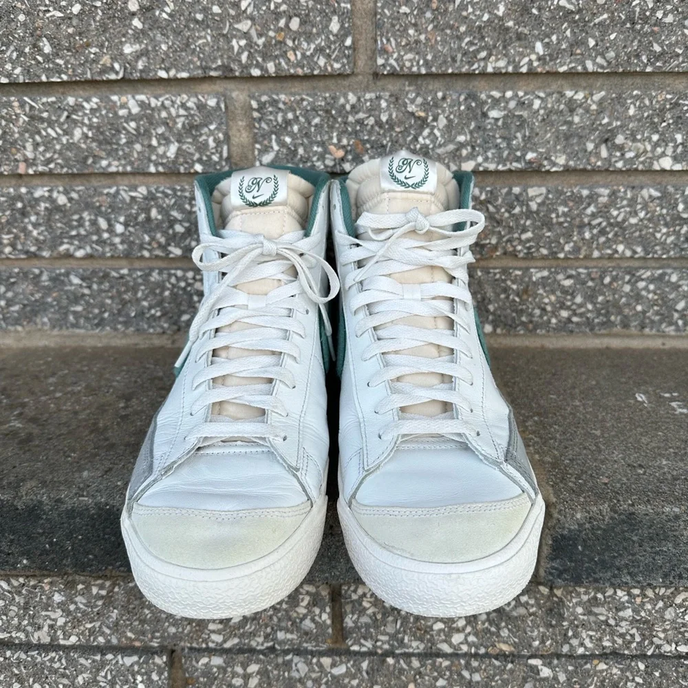 Men’s Nike Blazer Vintage Mid ‘77 PRM White Bicoastal Green Size 12 High Tops - Picture 7 of 15
